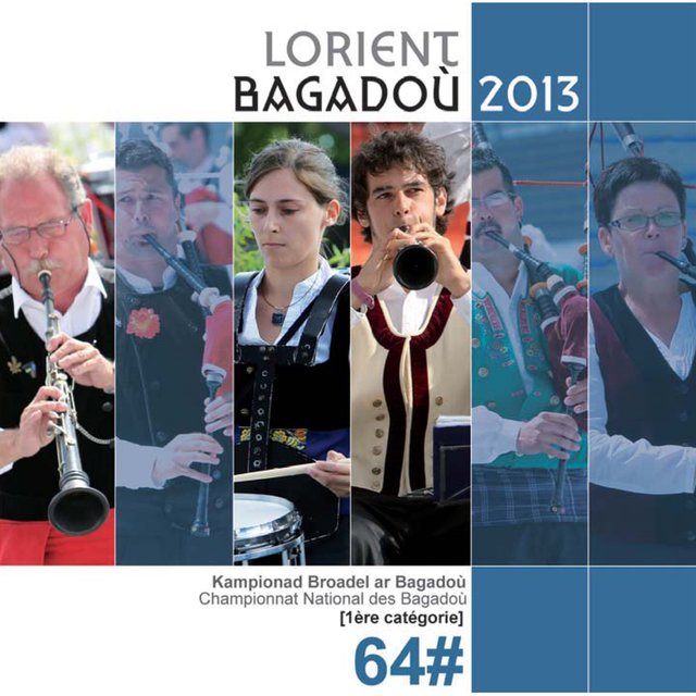 Couverture de Championnat national des bagadoù de 1ère catégorie - Lorient 2013