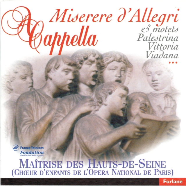 Couverture de Misere d'allegri : A cappella