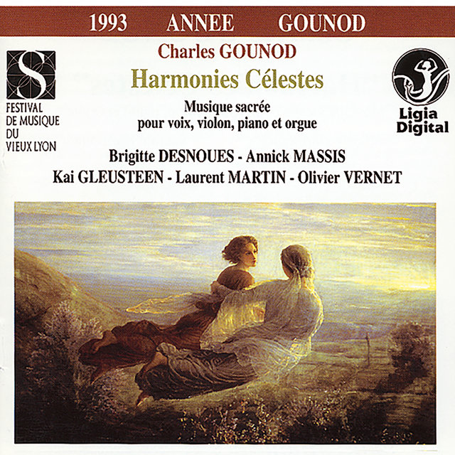 Couverture de Gounod: "Harmonies célestes" (Musique sacrée pour voix, violon, piano & orgue)