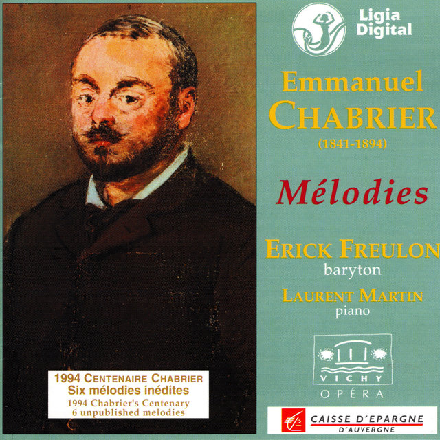 Couverture de Chabrier : Mélodies