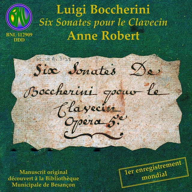 Couverture de Boccherini: Six sonates pour le clavecin