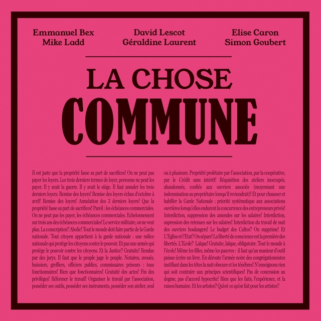 Couverture de La chose commune