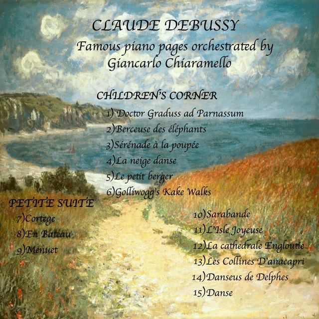 Couverture de CLAUDE DEBUSSY Famous Piano Pages Orchestrated by Giancarlo Chiaramello