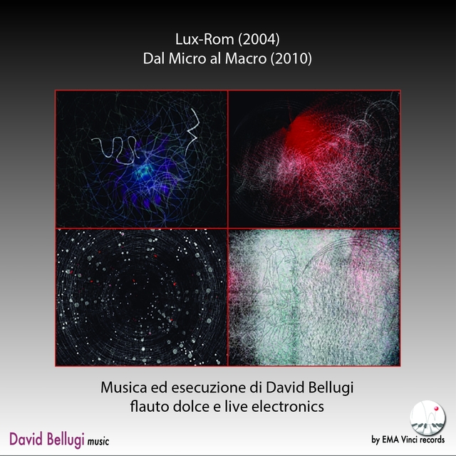 Couverture de David Bellugi: Lux Rom & Dal micro al macro, per flauto dolce ed elettronica