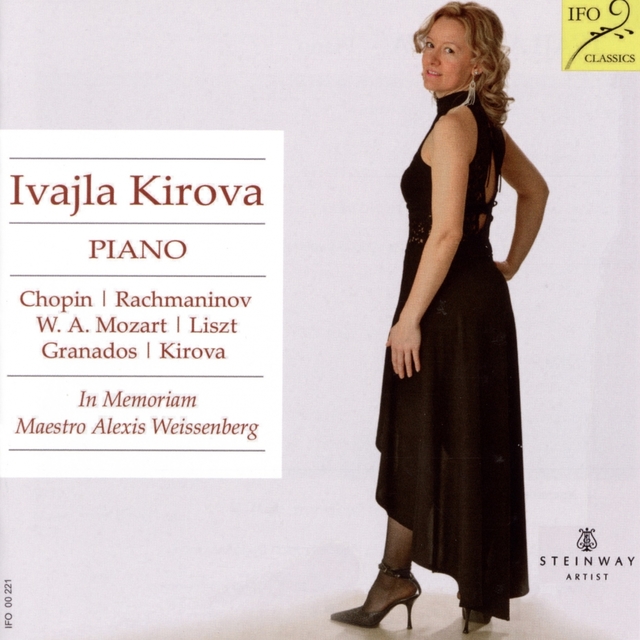 Couverture de Piano Works by Chopin, Rachmaninoff, Mozart, Liszt, Granados and Kirova