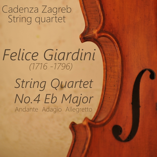 Couverture de Felice Giardini: String Quartet in E-Flat major