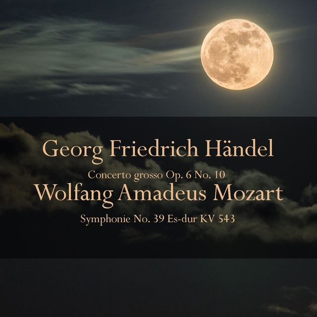 Couverture de Georg Friedrich Händel: Concerto grosso Op. 6 No. 10 / Wolfang Amadeus Mozart: Symphonie No. 39 Es-dur KV 543