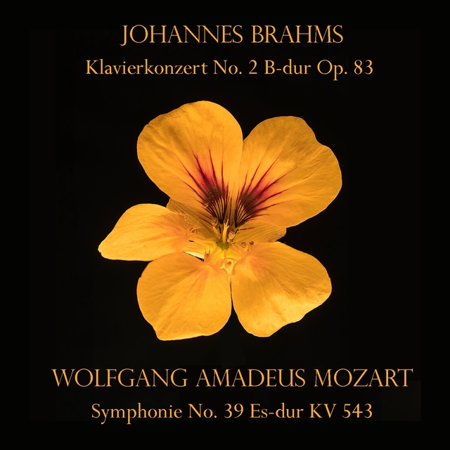 Couverture de Johannes Brahms: Klavierkonzert No. 2 B-dur Op. 83 / Wolfgang Amadeus Mozart: Symphonie No. 39 Es-dur KV 543