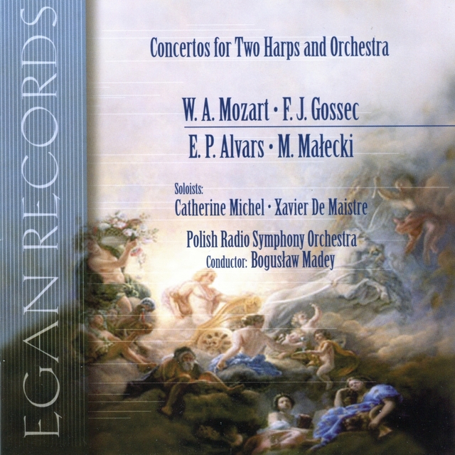 Couverture de Mozart, Gossec, Alvars, Malecki: Concertos for Two Harps and Orchestra