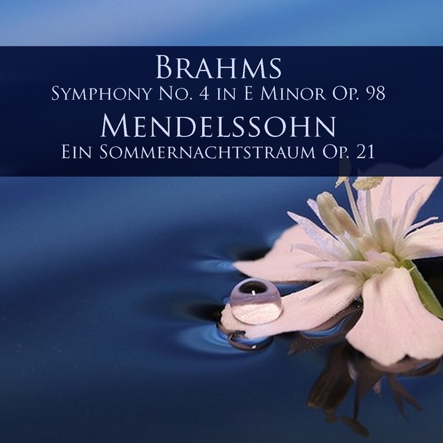 Couverture de Brahms: Symphony No. 4 in E Minor Op. 98 / Mendelssohn: Ein Sommernachtstraum Op. 21