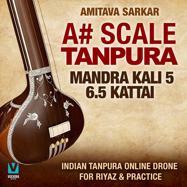 A# Scale Tanpura - Mandra Kali 5, 6.5 Kattai