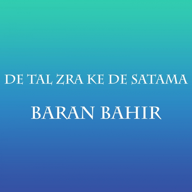 Couverture de De Tal Zra Ke De Satama