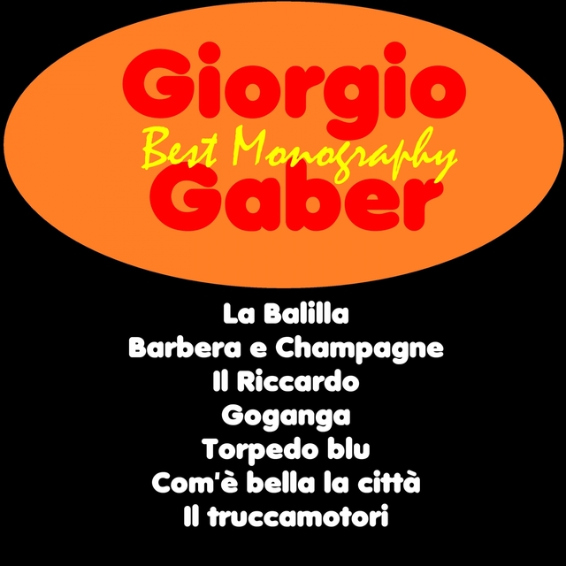 Couverture de Best monography: giorgio gaber