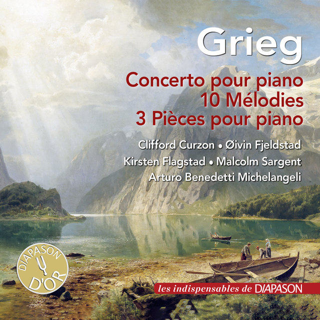 Couverture de Grieg: Concerto pour piano, 10 Mélodies & 3 Pièces pour piano (Les indispensables de Diapason)