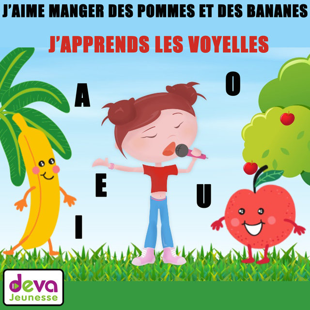 J'aime manger des pommes et des bananes