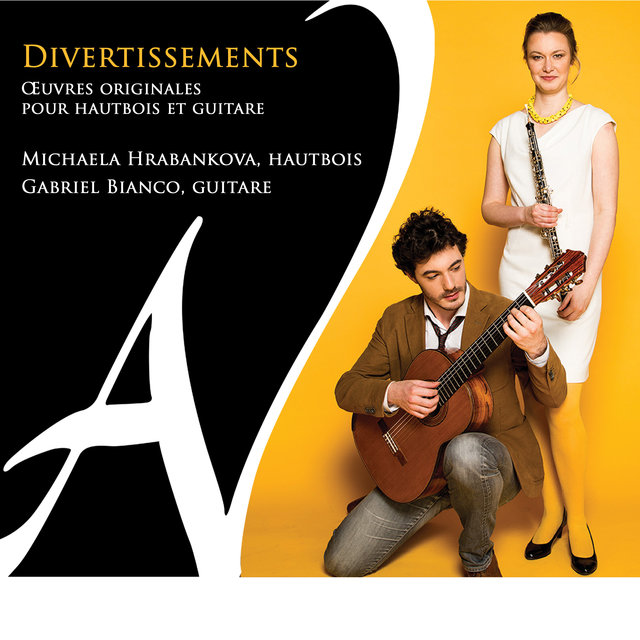 Couverture de Divertissements (Œuvres originales pour hautbois et guitare)