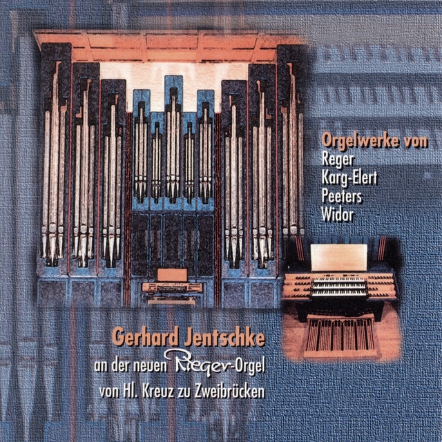 Gerhard Jentschke an der neuen Rieger-Orgel von Hl. Kreuz zu Zweibrücken