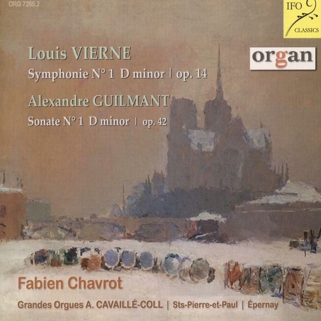 Couverture de Fabien Chavrot Plays Organ Works by Louis Vierne and Alexandre Guilmant