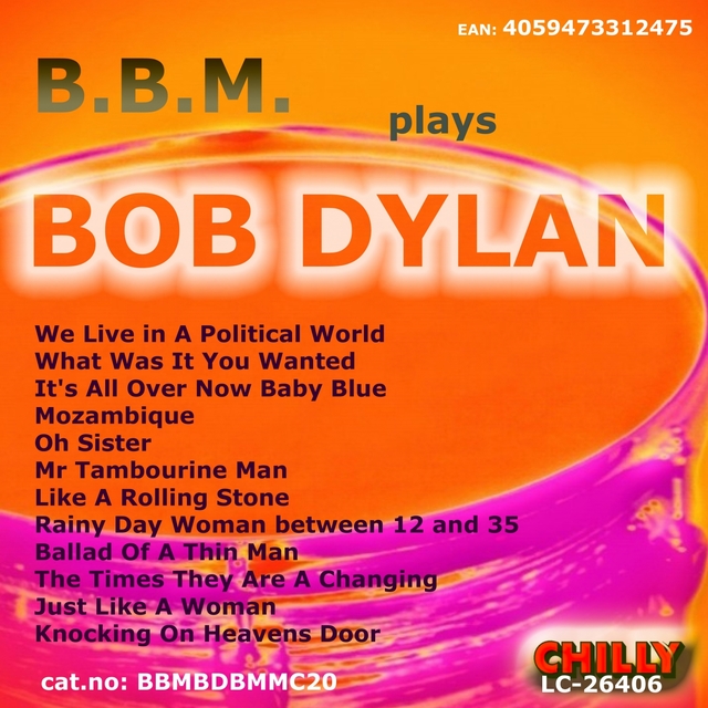 Couverture de B.B.M. plays BOB DYLAN