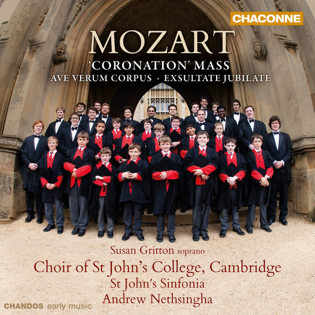 Couverture de Mozart: Coronation Mass, Ave Verum Corpus, Missa Brevis & Exsultate, Jubilate