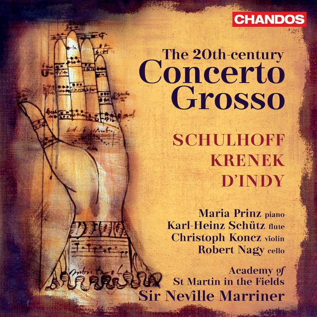 Couverture de Schulhoff: Concerto doppio - Krenek: Concertino - D'Indy: Concert