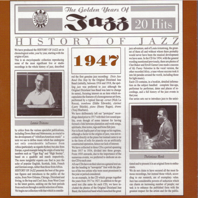 Couverture de History of Jazz 1947