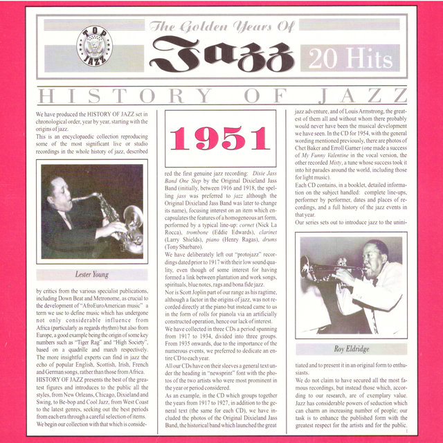 Couverture de History of Jazz 1951