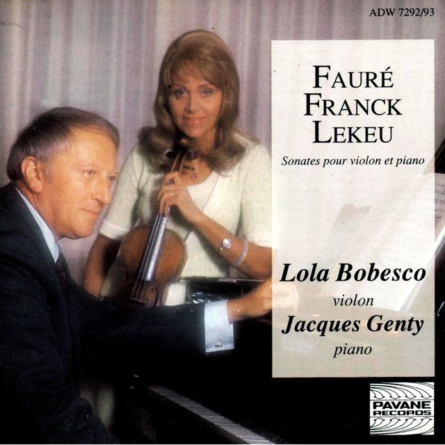 Couverture de Fauré, Franck & Lekeu: Sonatas for Violin and Piano