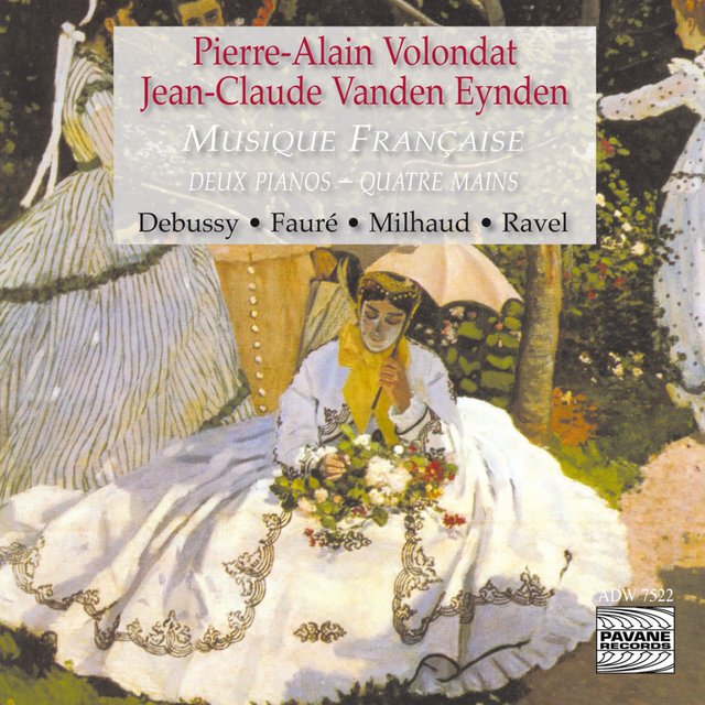 Couverture de Musique française pour deux pianos et piano à quatre mains: Debussy, Fauré, Milhaud & Ravel