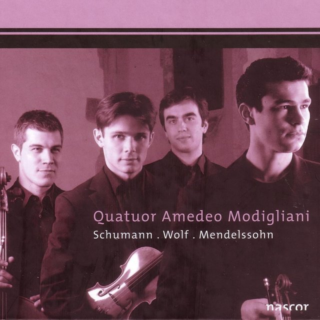 Couverture de Quatuor Amedeo Modigliani: Schumann, Wolf & Mendelssohn.