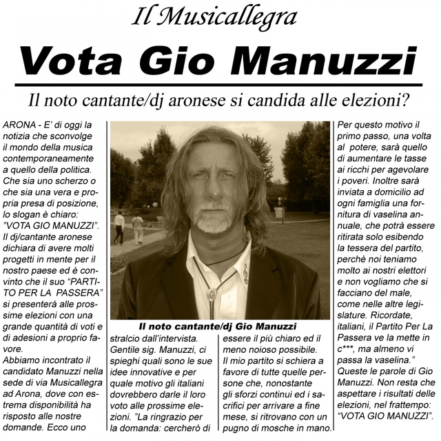 Couverture de Vota gio manuzzi