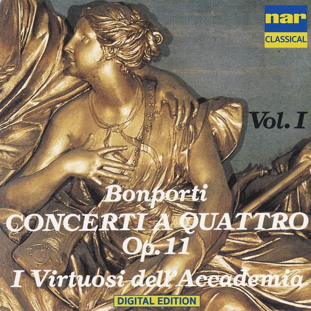 Couverture de Bonporti Concerti A Quattro Op.11 N. 4 - 5 - 6 - 8 - 9 Vol. 1