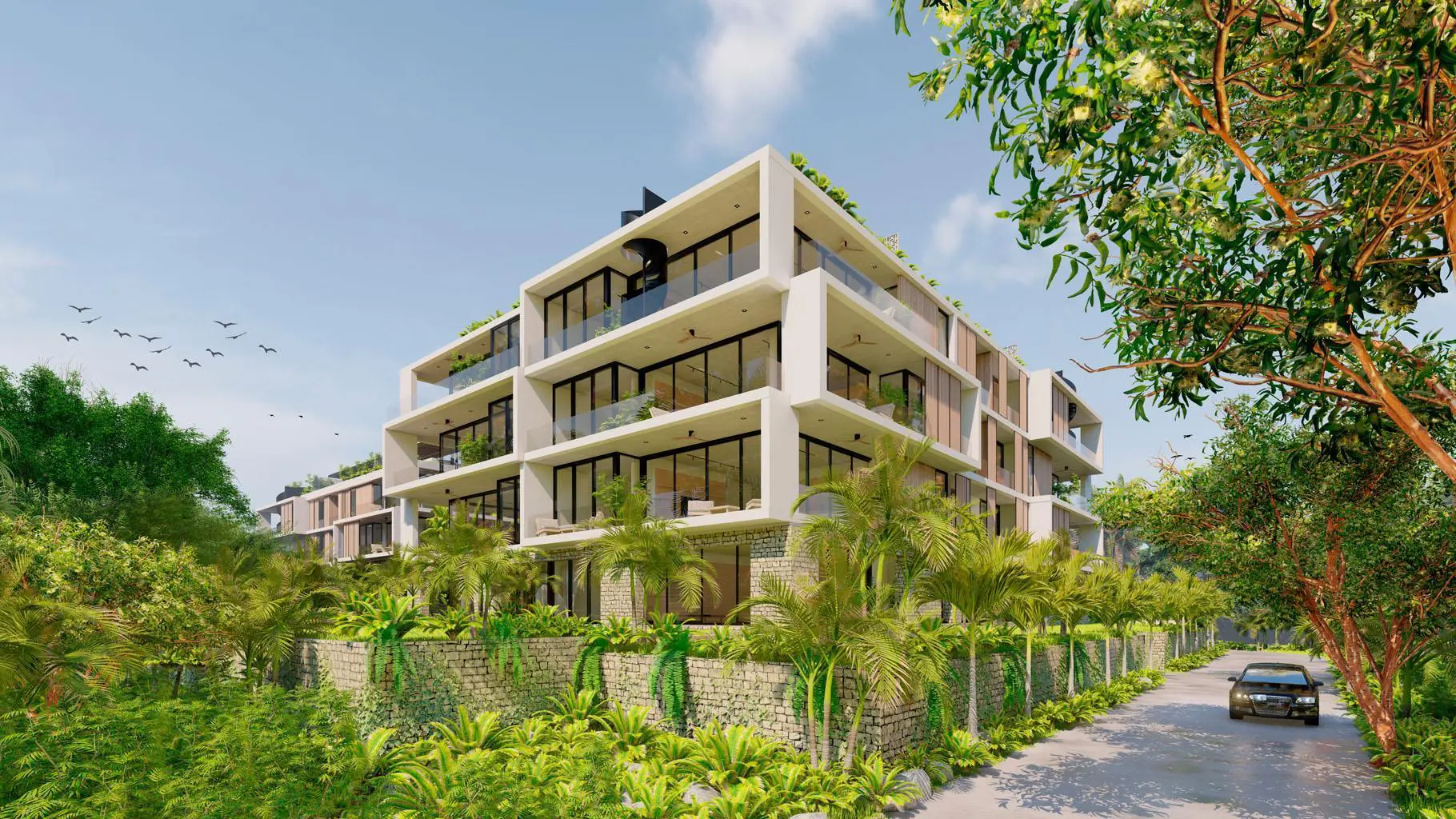 Exclusive Two Bedroom Condos for Sale in Playa del Carmen, Kambul Model