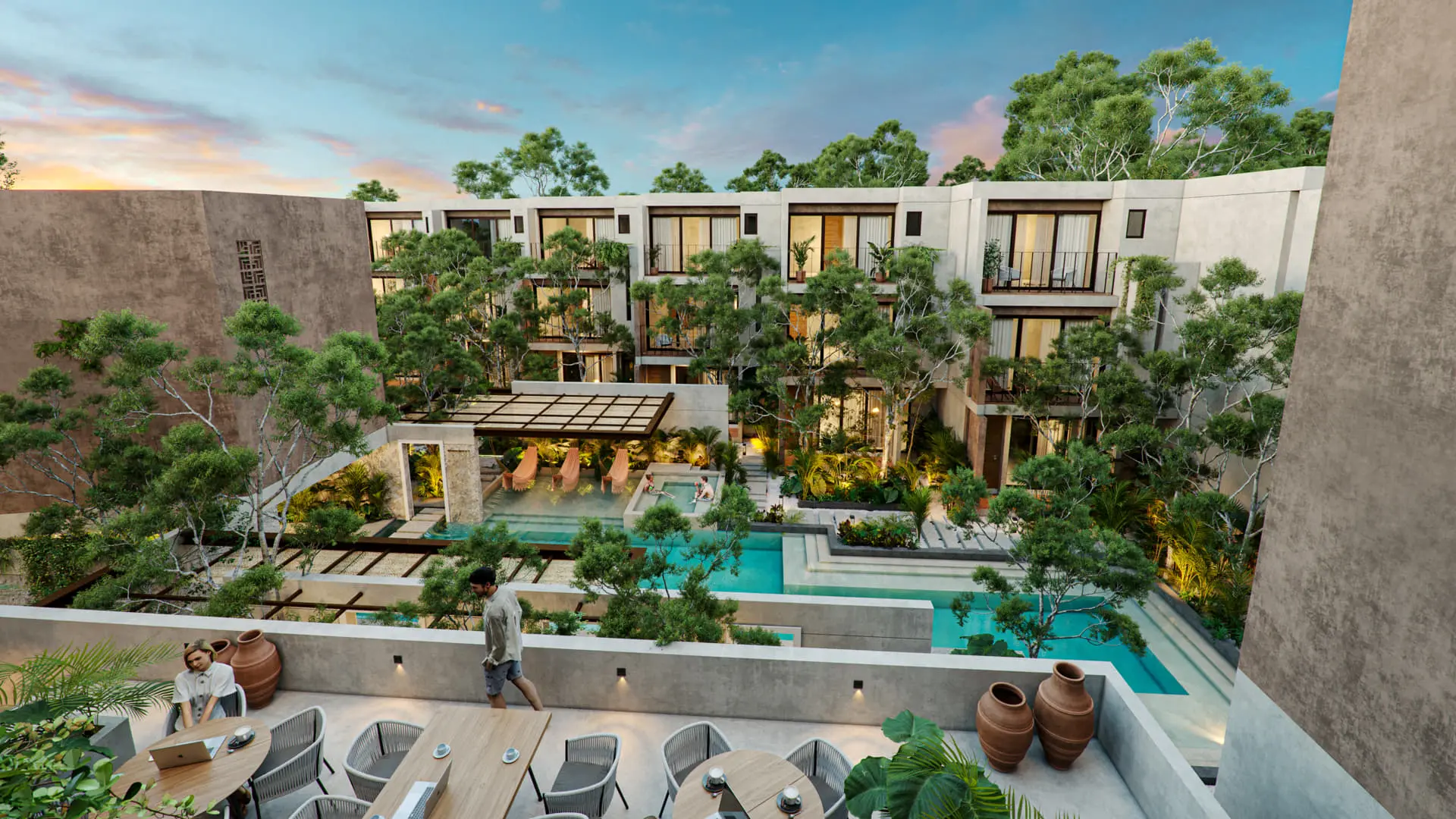 Gated Community 2-Bedroom Ground Floor Condo in Tulum | Rooflia