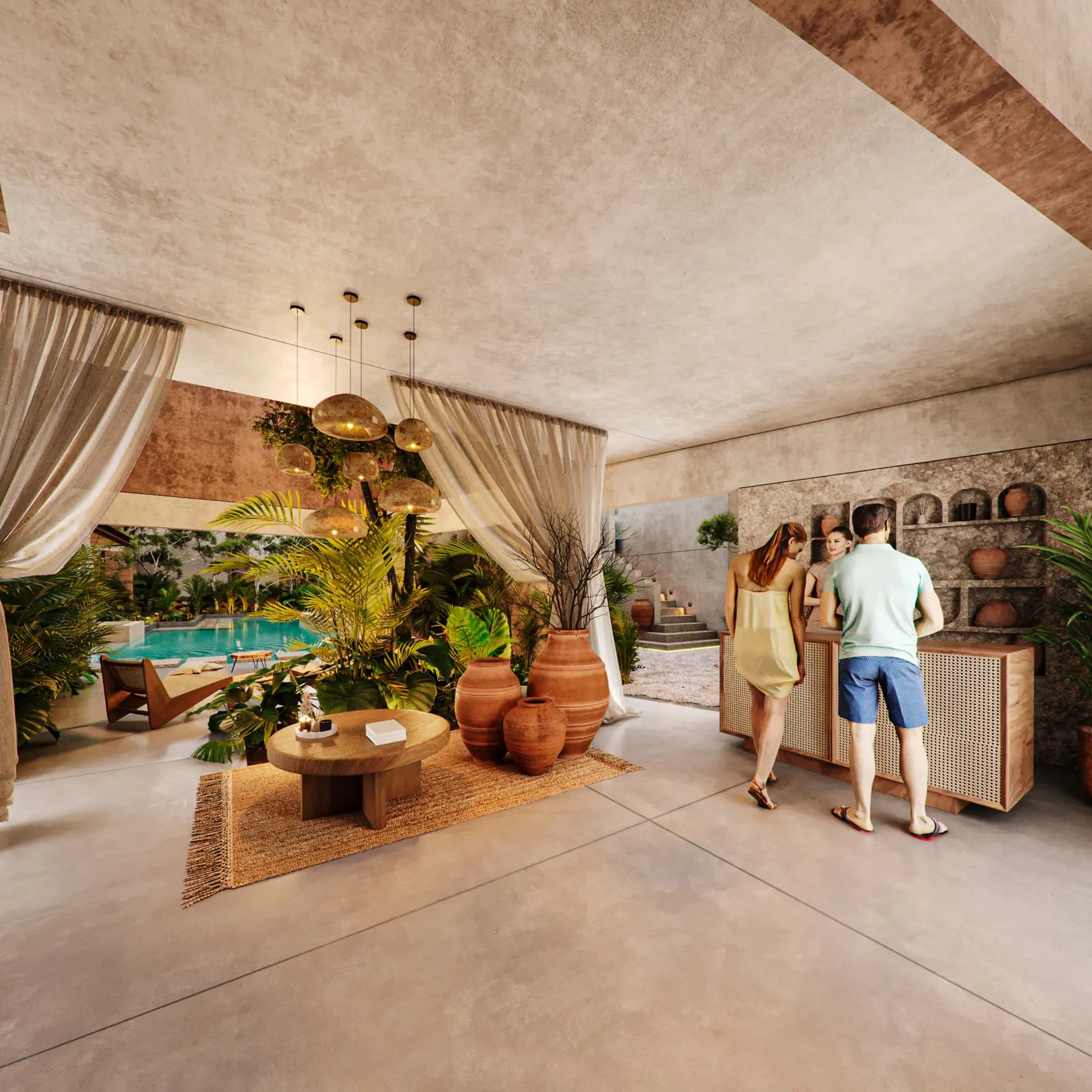 Gated Community 2-Bedroom Ground Floor Condo in Tulum | Rooflia