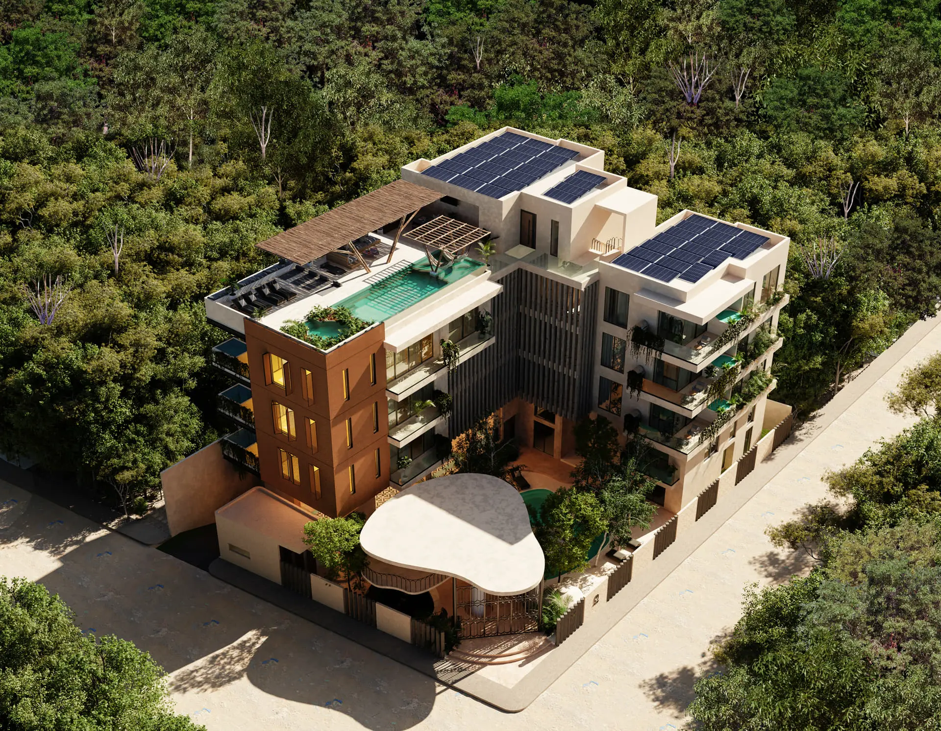 2 Bedroom Condo in Tulum with Private Terrace and Jacuzzi | Rooflia