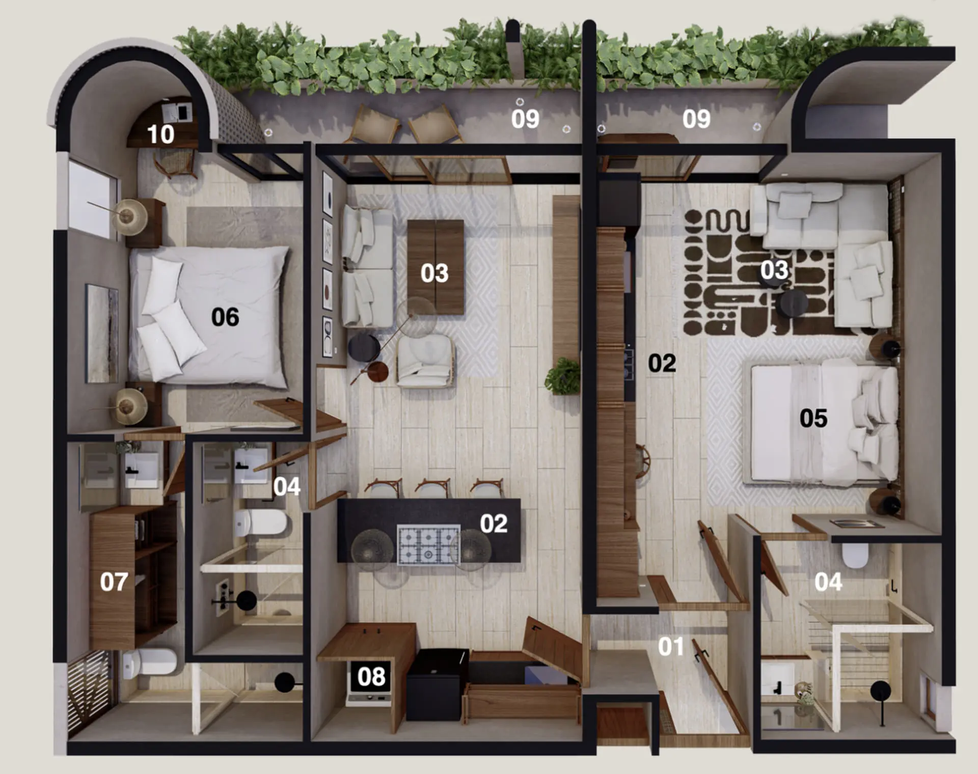 2-Bedroom Condo for Sale in Tulum with Lock-Off Option | Rooflia