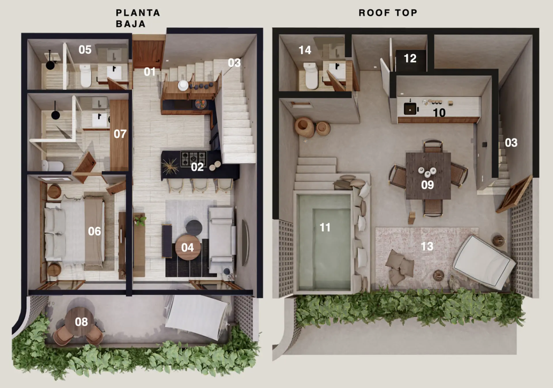 Condo For Sale in Tulum: 1 Bedroom with Private Rooftop | Rooflia