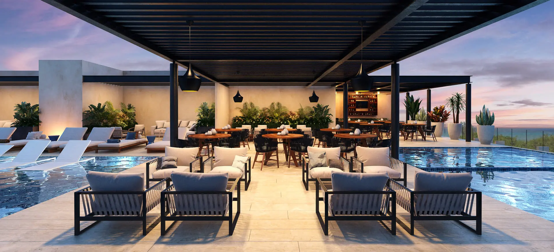 2-Bedroom Condo with Rooftop Pool for Sale in Playa del Carmen | Rooflia