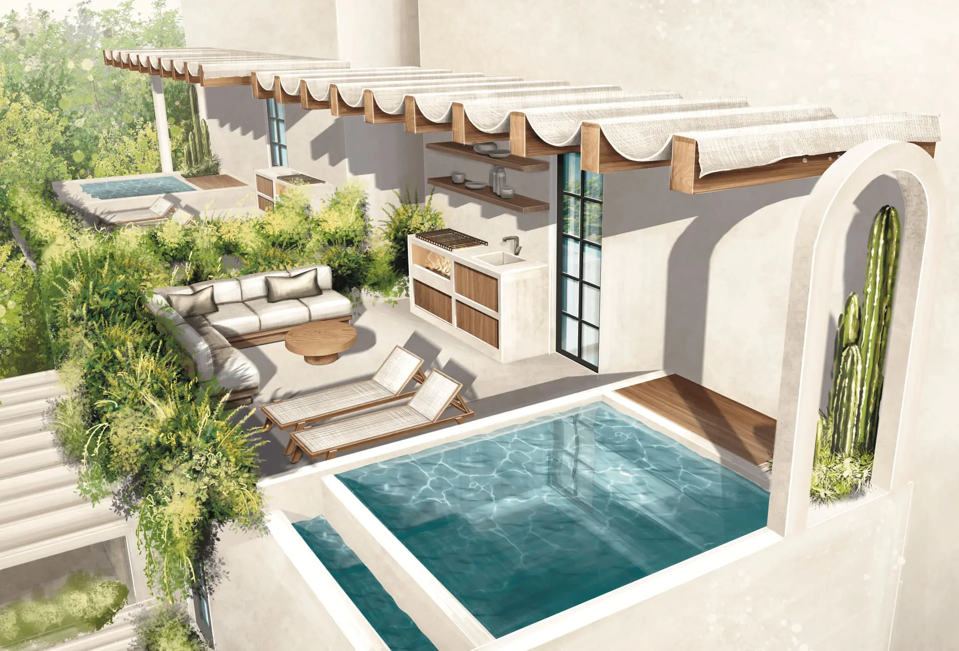 2-Bedroom Tulum Condo – Private Terrace with Pool