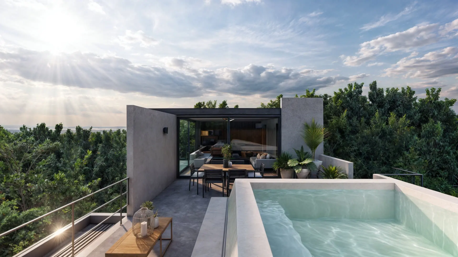 Playa del Carmen 3-Bedroom Penthouses with Private Rooftop & Pool