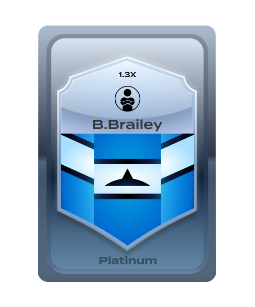 Blayke Brailey Platinum card, Cronulla Sharks