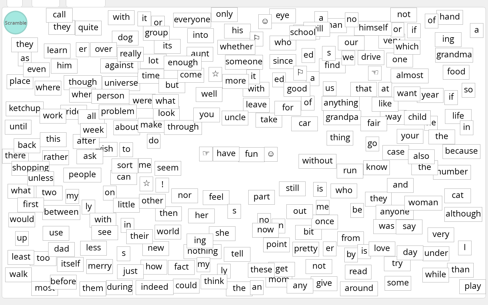 Fridge Word Magnets Screenshot