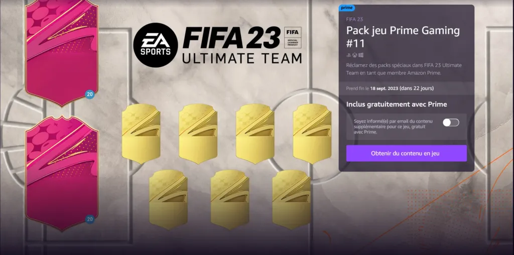 FIFA 23 : Obtenez un cadeau exclusif avec Amazon Prime Gaming