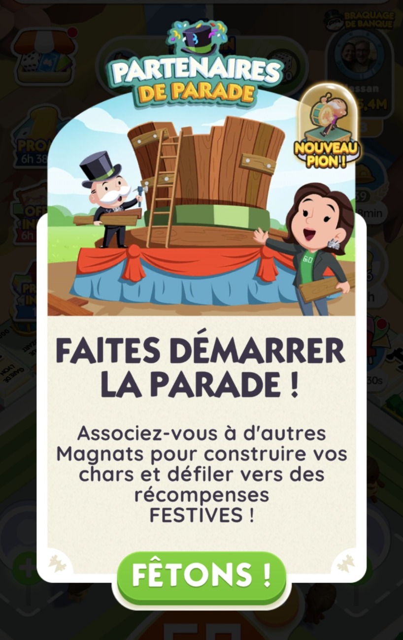 Partenaires de Parade Monopoly GO : Récompenses et paliers