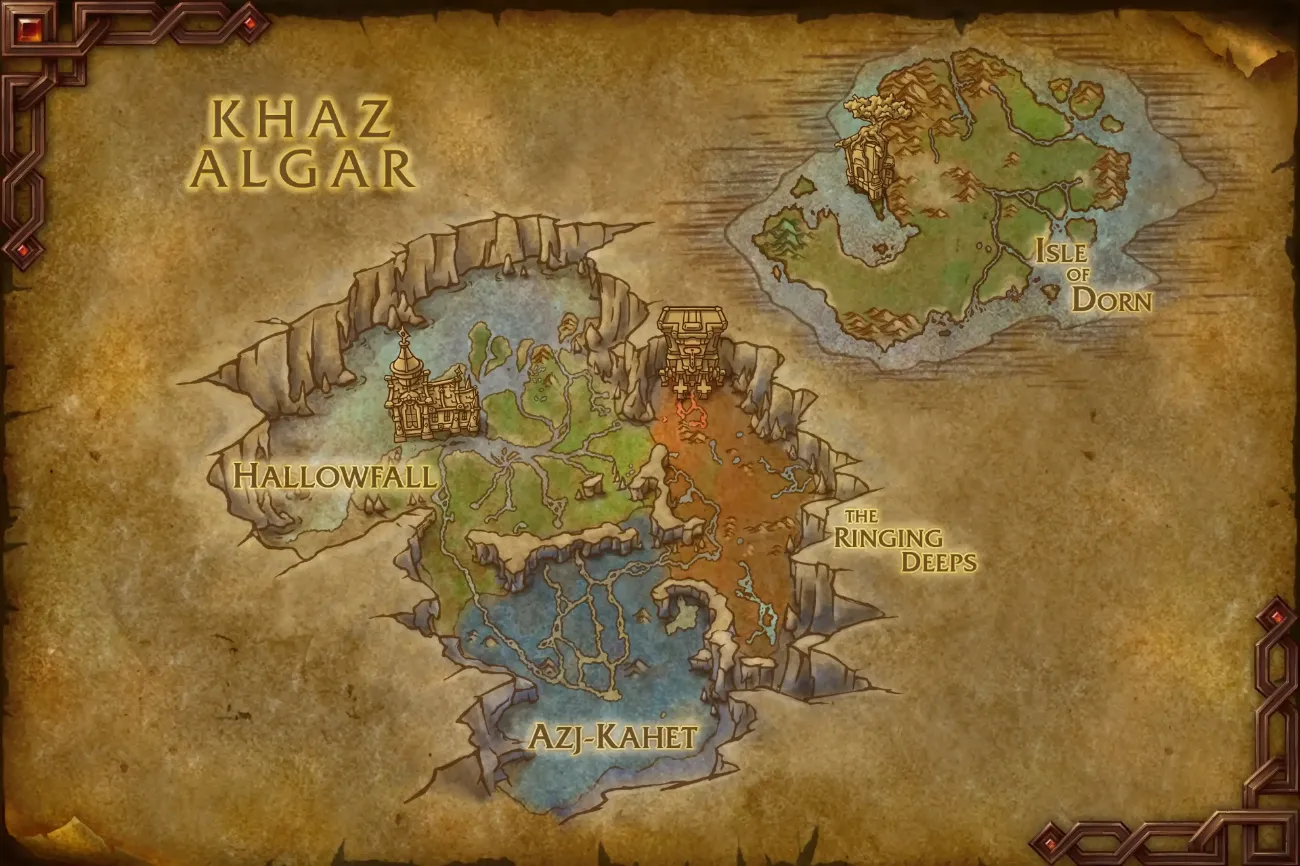 World of Warcraft The War Within : La carte du monde révélée !