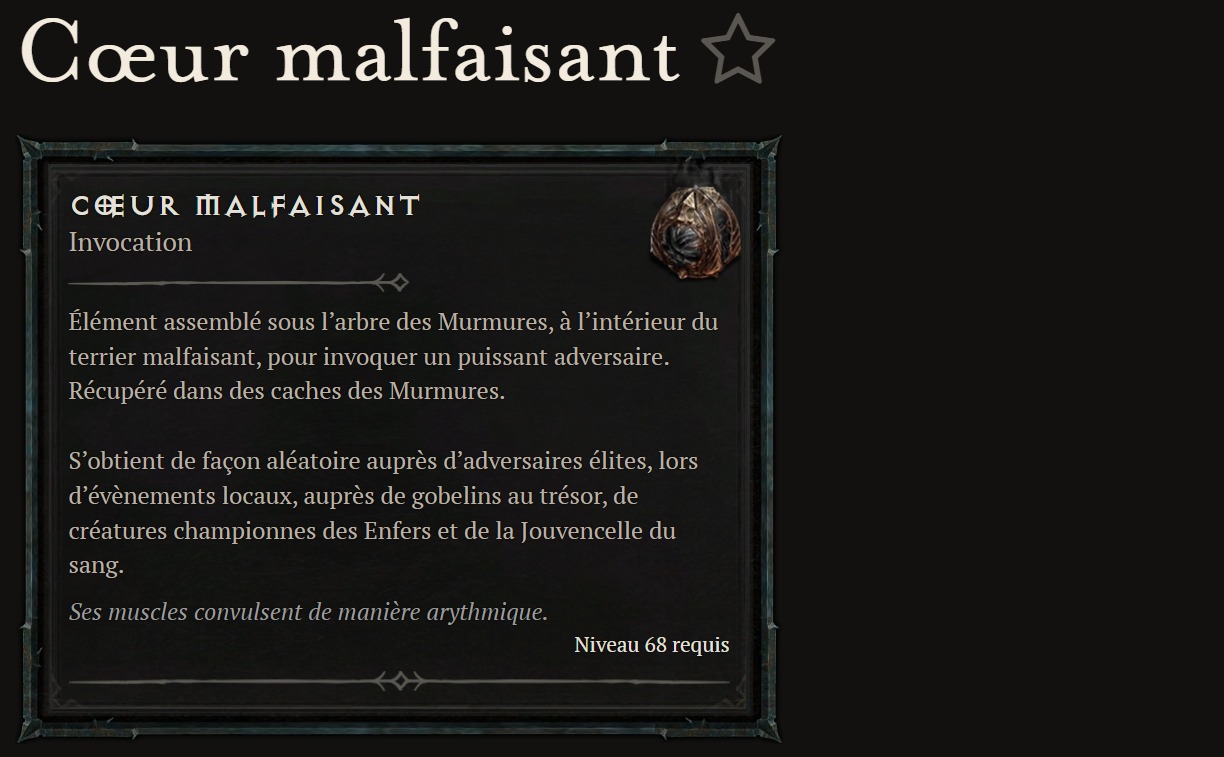 Astuces Diablo 4 Saison 4 : Les Coeurs Malfaisants et leur utilisation