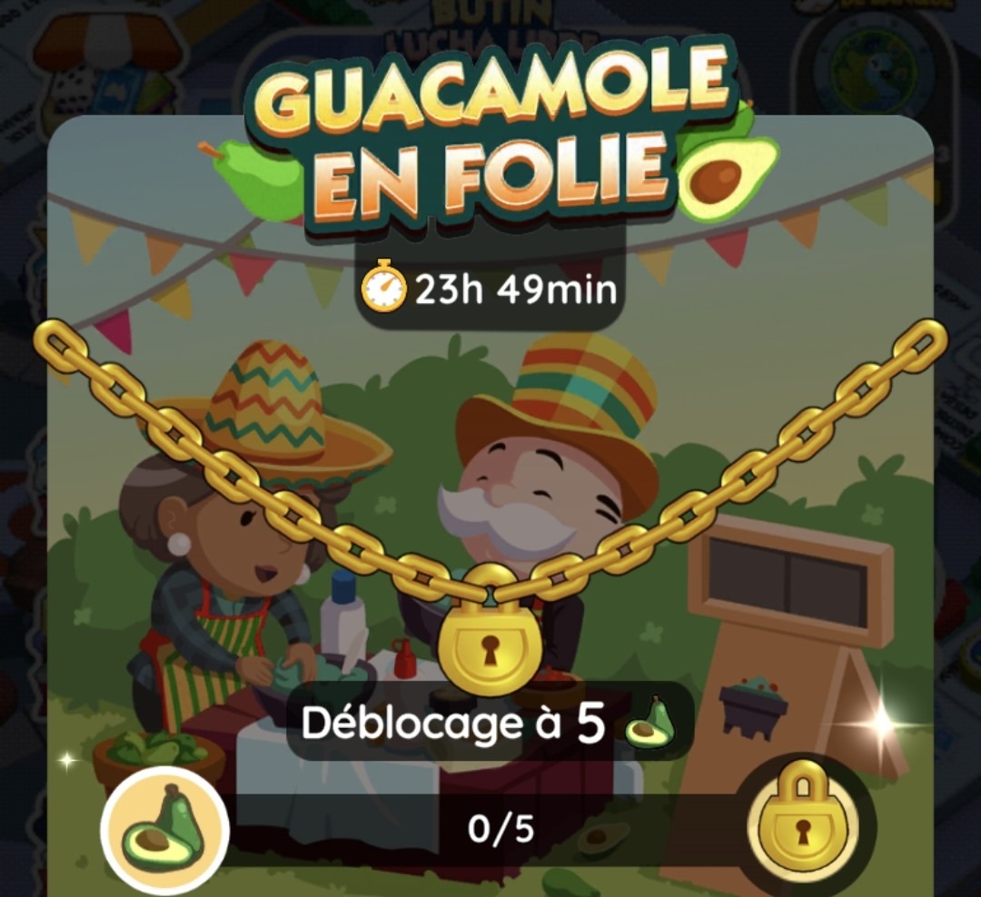 Guacamole en Folie Monopoly GO : Récompenses et étapes