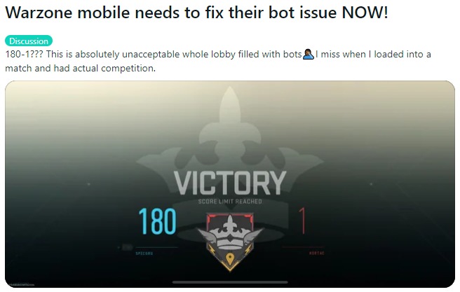 Les joueurs de Call of Duty: Warzone Mobile sont mécontents à cause des bots qui gâchent le jeu