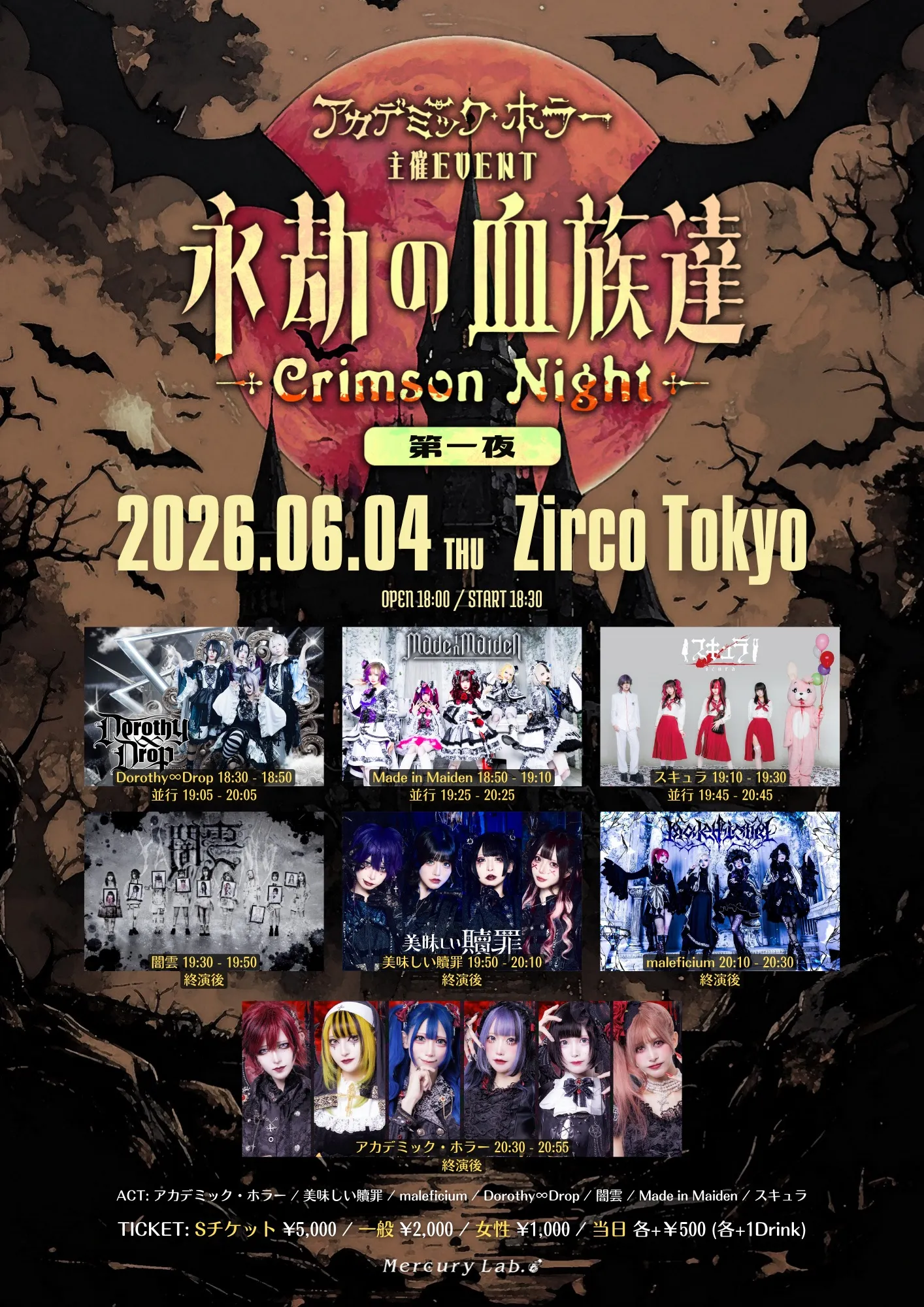 アカデミック・ホラー主催EVENT 永劫の血族達 - Crimson Night - 第一